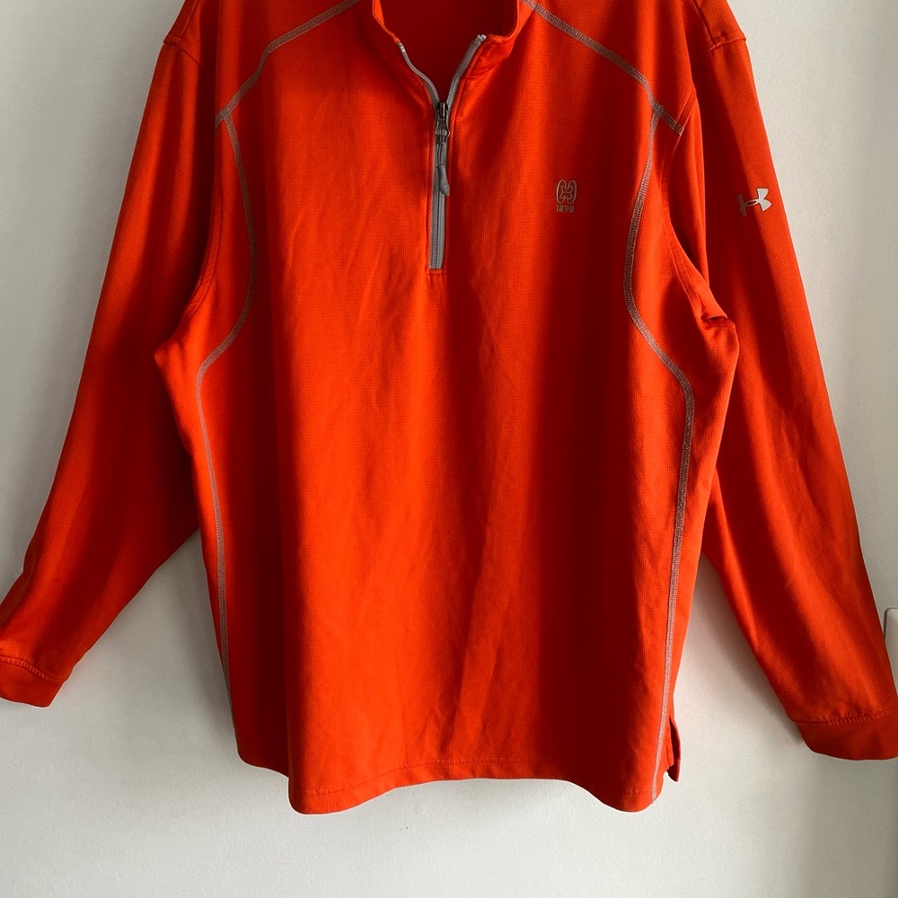 Under Armour Bright Orange Quarter Zip Long Sleeve